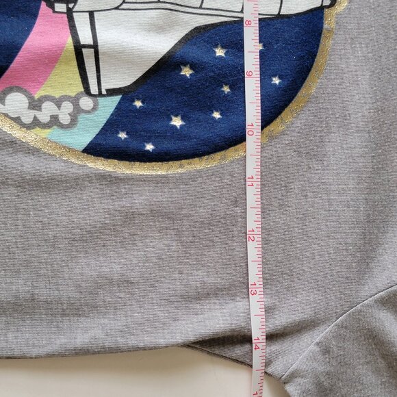 Mighty Fine NASA Graphic Tee Short Sleeve Crew Neck Heather Grey Size Medium - Picture 10 of 11